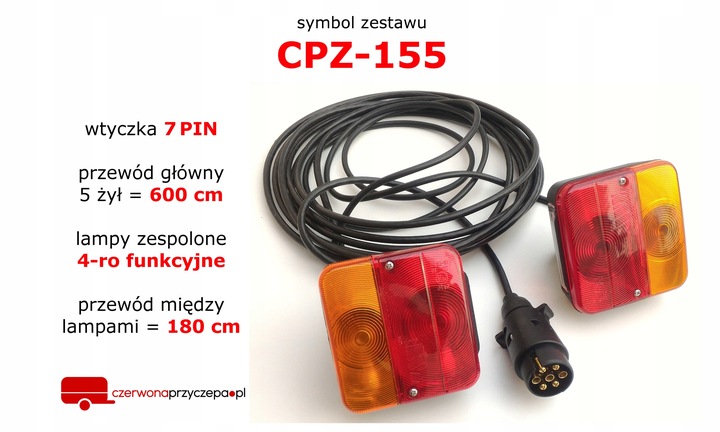 GOTOWE LIGHTING TRAILER SET LAMP 6M CPZ155 photo 3 - milautoparts-fr.ukrlive.com