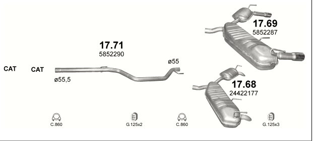 SILENCER END VECTRA C SIGNUM 17.69 photo 5 - milautoparts-fr.ukrlive.com