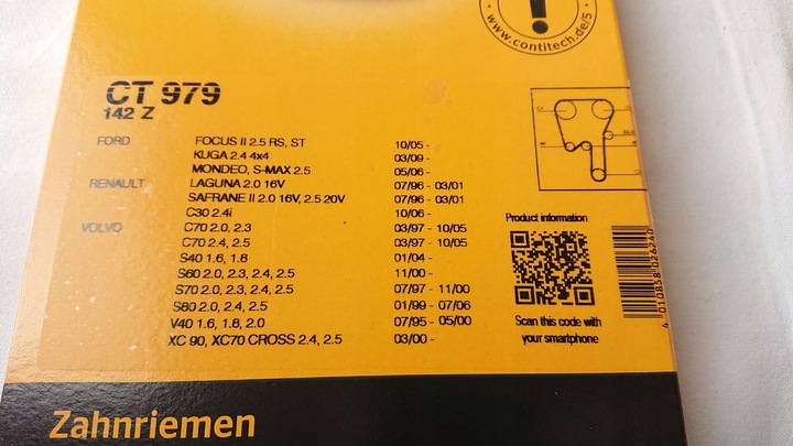 BELT VALVE CONTROL SYSTEM CT979 FORD FOCUS II MONDEO IV 2.5 photo 4 - milautoparts-fr.ukrlive.com