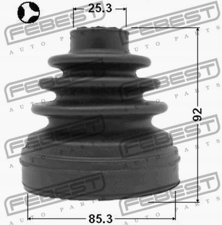 FEBEST SET CAPS AXLE SWIVEL 85,3X92X25,3 photo 9 - milautoparts-fr.ukrlive.com