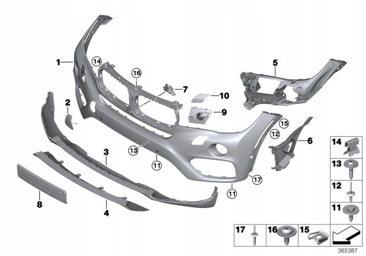 Bmw x6 f16 сердцевина бампера передняя оригинал, Цена