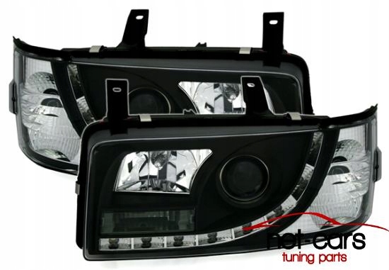 фото №3, Лампы фары vw t4 90-03 чёрный dayline led b