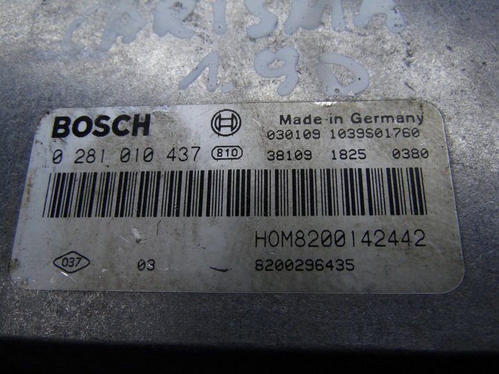 фото №6, Компьютер двигателя carisma 1.9 did 01r 0281010437