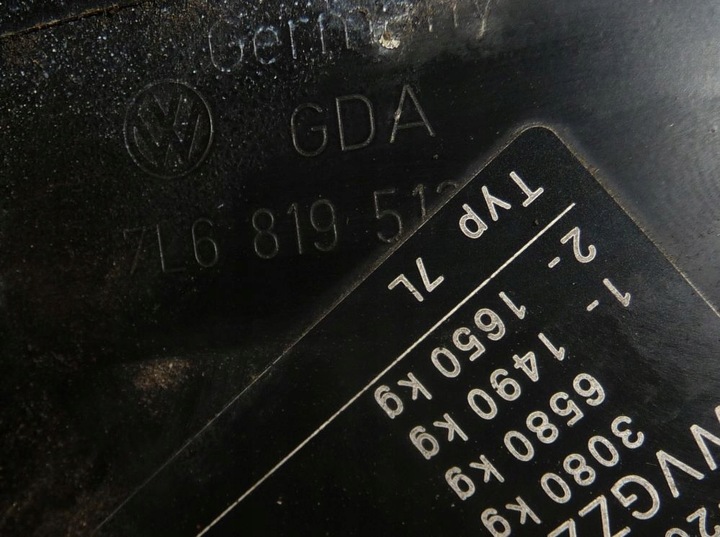 фото №5, Vw touareg 7l жолоб стінка перегородкова підскло права r 7l6819512a