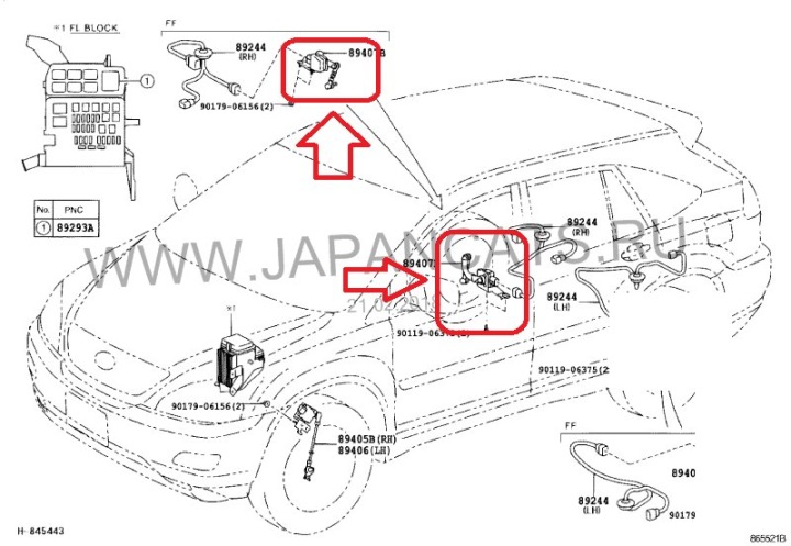 фото №5, Lexus rx 06 соединитель датчик уровень зад 8940748030