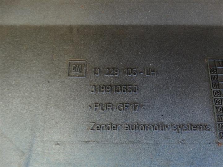 фото №11, Планка пороговая левая opel meriva a opc zender