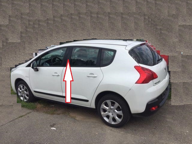 фото №12, Накладка стойка дверь зад левая peugeot 3008 i 09-