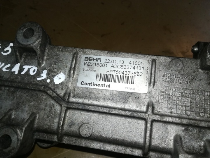 фото №8, Трубка выхлопных газов egr ducato jumper 3.0hdi euro5 06+