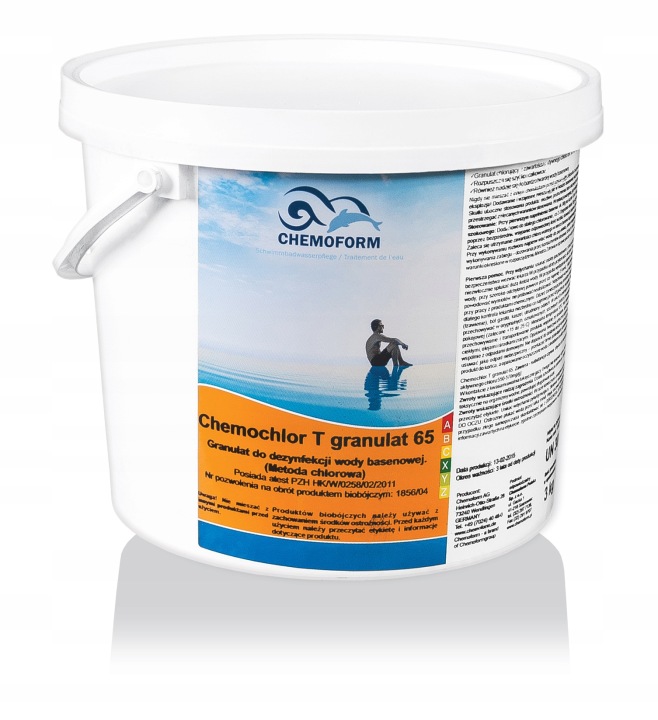 Chlor Šok T65 pro rychlou dezinfekci vody v bazénu Jacuzzi Chemoform 3 kg