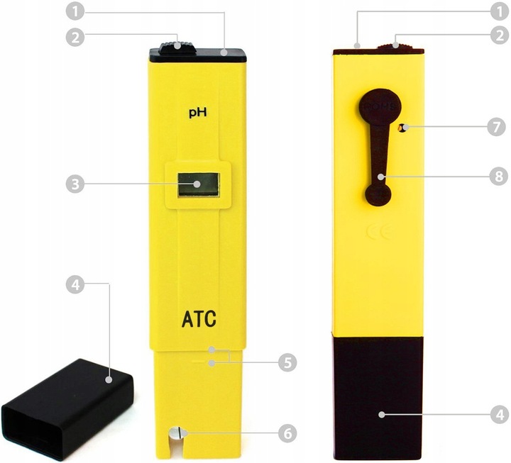 Miernik pH 0-14 tester ATC bufory phmetr wody FV