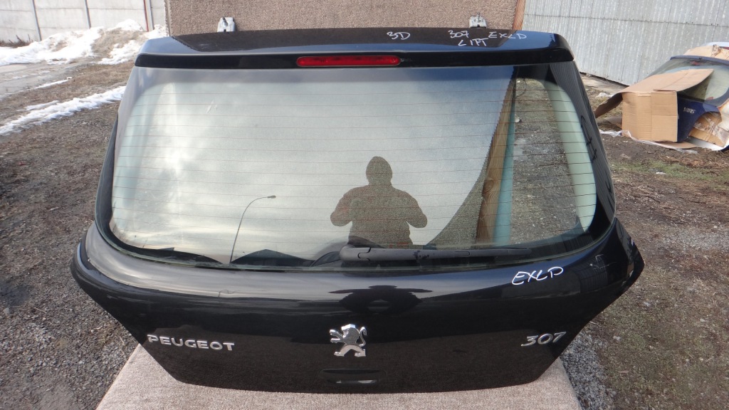 фото №1, Peugeot 307 3d lift кришка багажника задня czarna lak. exld