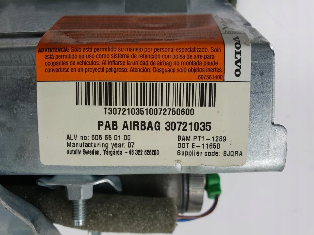 фото №4, Подушка подушка безопасности пассажира volvo v70 iii 30721035