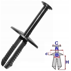 Купить Клипса штифт распорный bmw 3 5 opel astra c10005