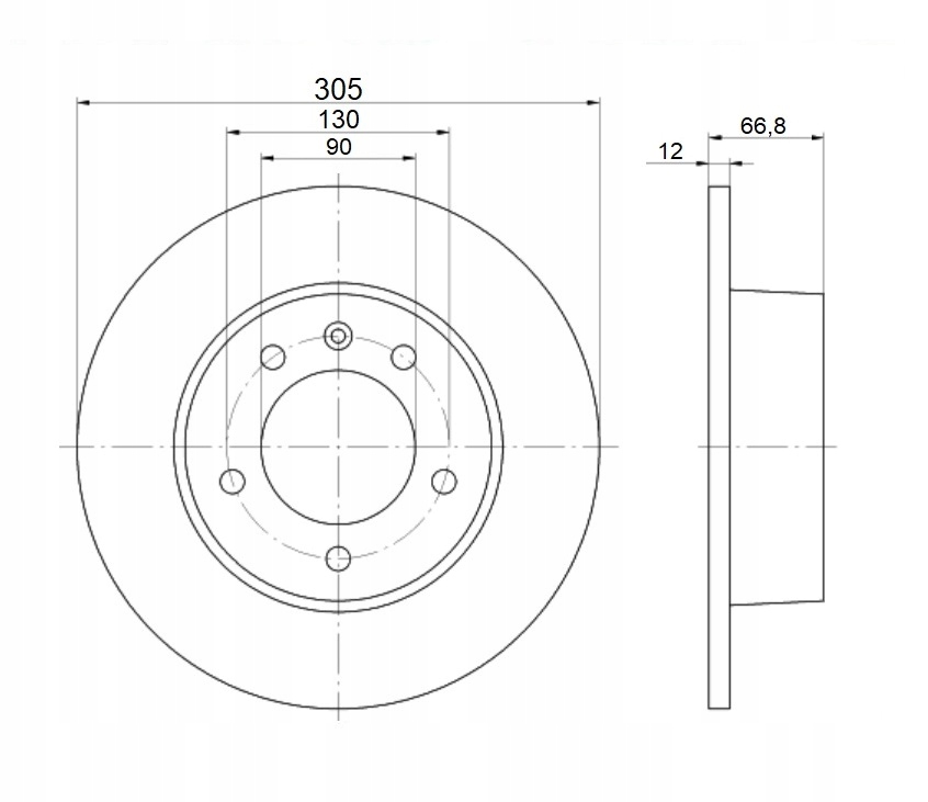 фото №2, Гальмівні диски 1740 гальмівні колодки renault master ii 98r- задня 305m