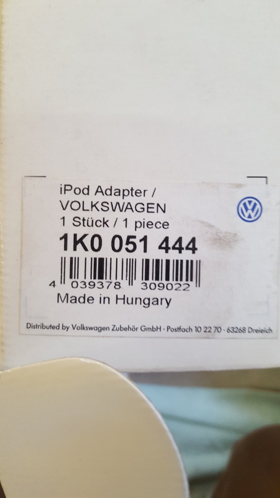 Vw ipod адаптер golf passat 1k0051444 новий orygina Доставка