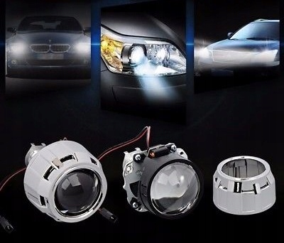 фото №11, 2x линзы h1 h4 h7 2.5 набор soczewek bi ксенон bi-xenon bi-halogen hid